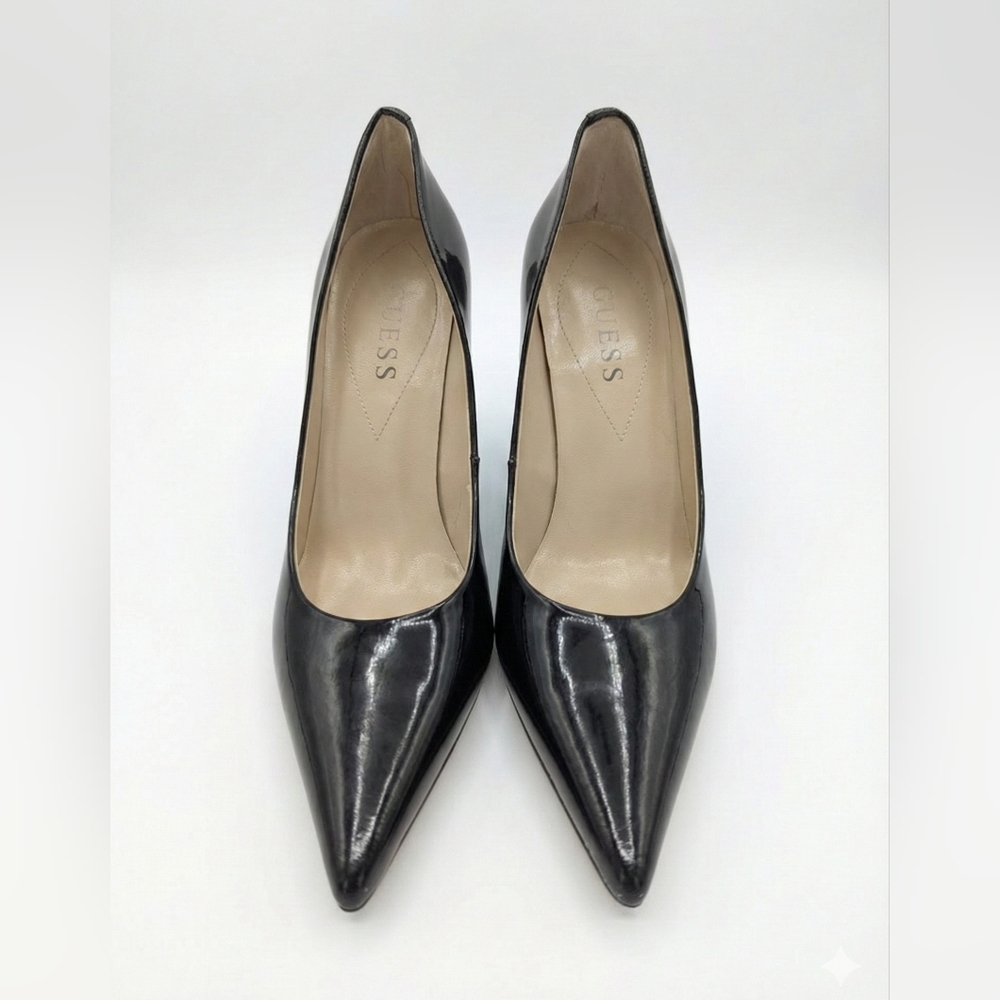 GUESS Black Patent Leather Stiletto Heels - Picture 4 of 4